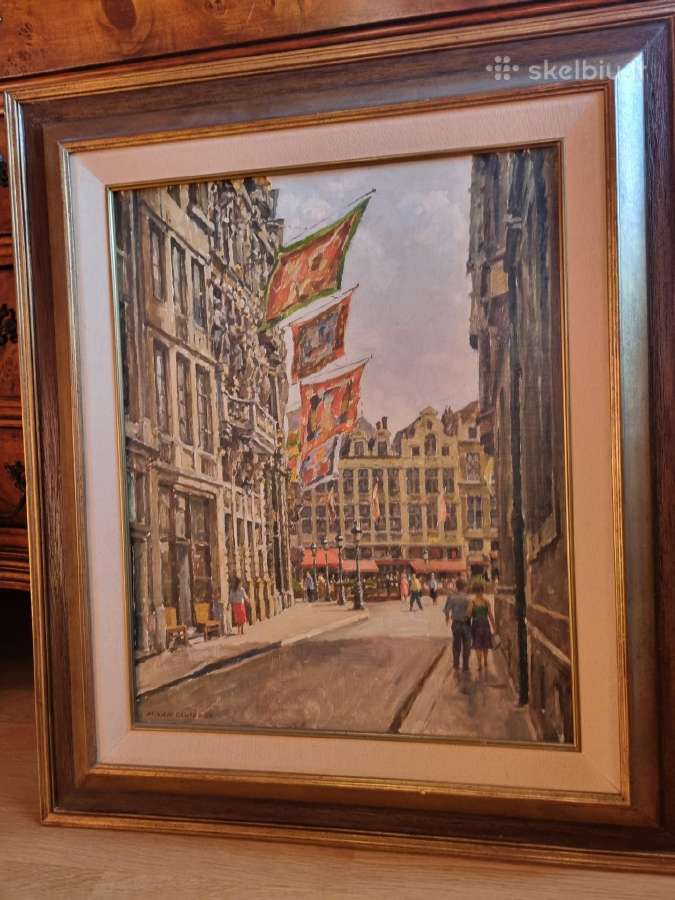 Reprodukcija su Briuselio aikštės prieigų vaizdu