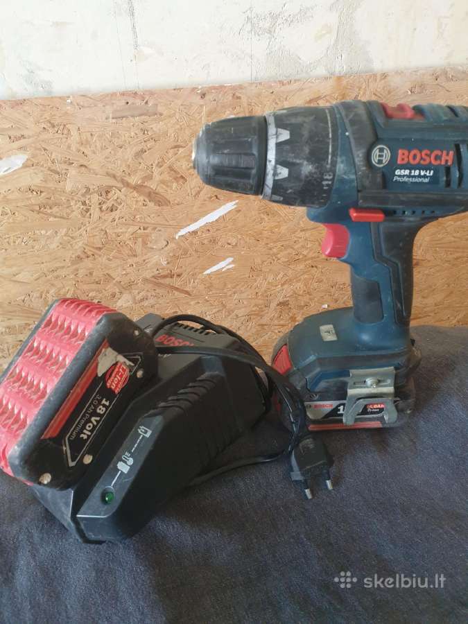 Bosch Gsr 18 V-li Suktuvas. - nuotraukos Nr. 2