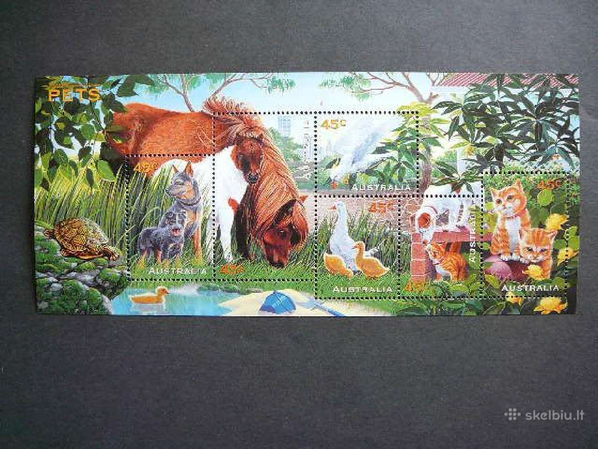 Kates Sunys Arkliai Papugos Australija Mnh ast21