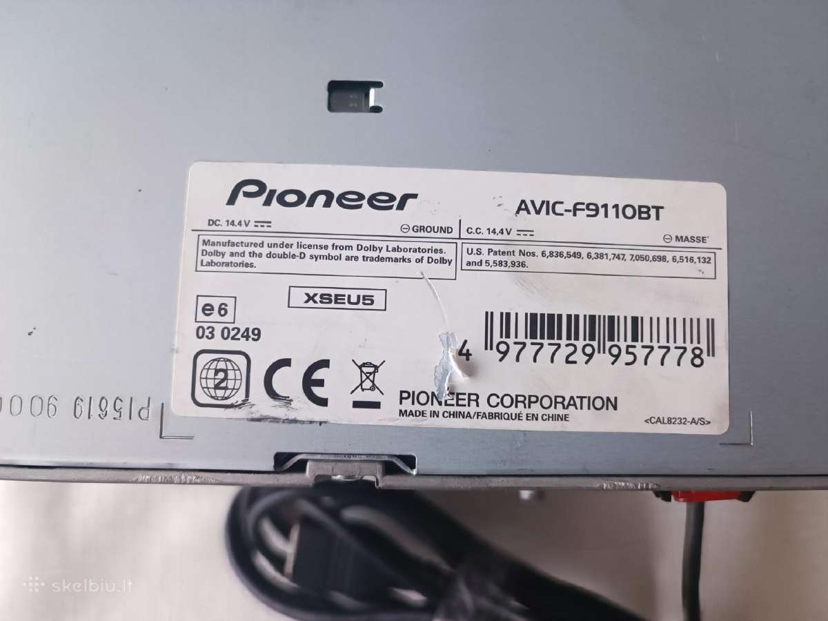 Pioneer Avic-f9110bt - nuotraukos Nr. 2