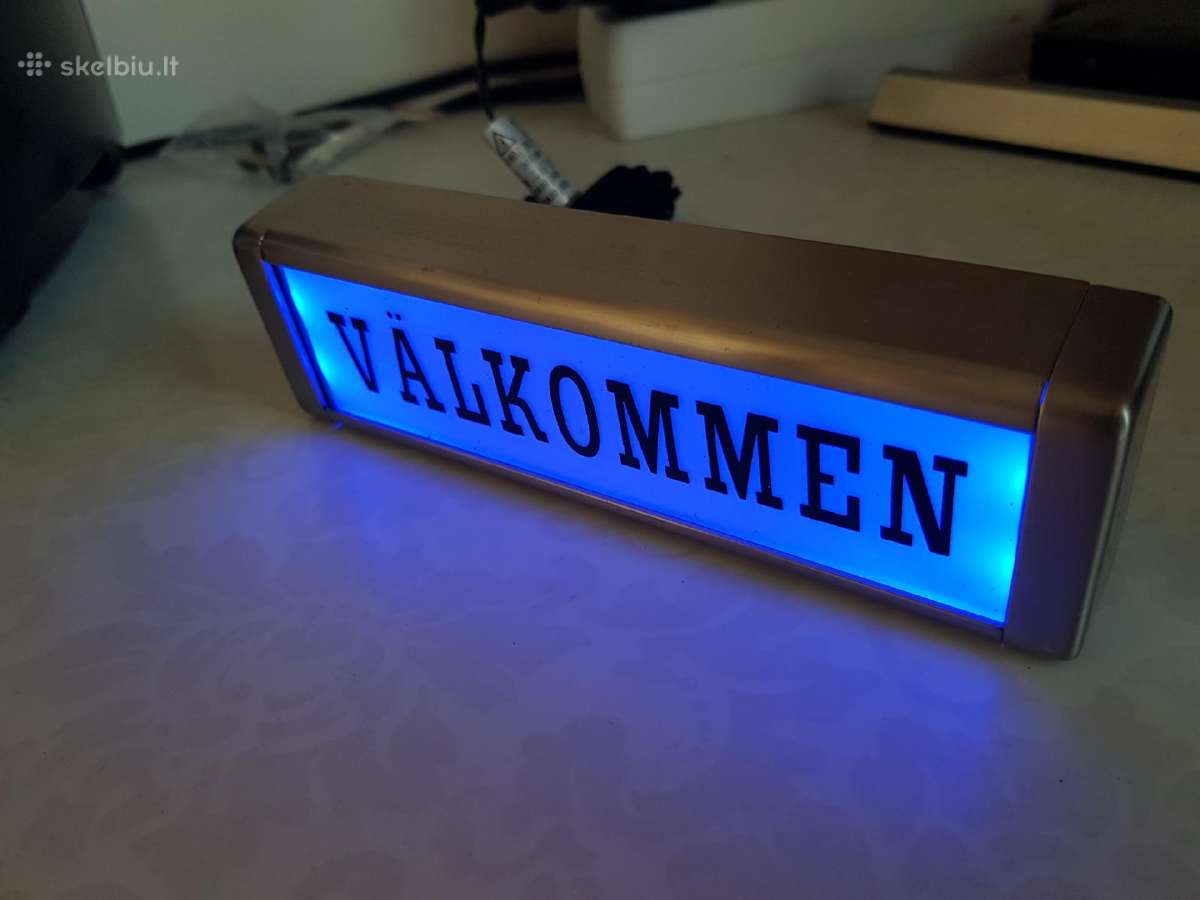Välkommen apšvietimas
