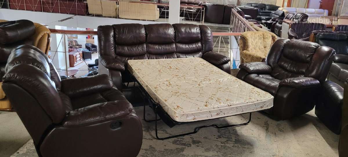 Odiniai Baldai Reglainer komplektas kampas sofa - nuotraukos Nr. 15