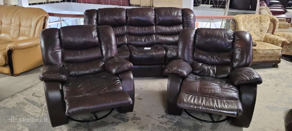 Odiniai Baldai Reglainer komplektas kampas sofa - nuotraukos Nr. 14