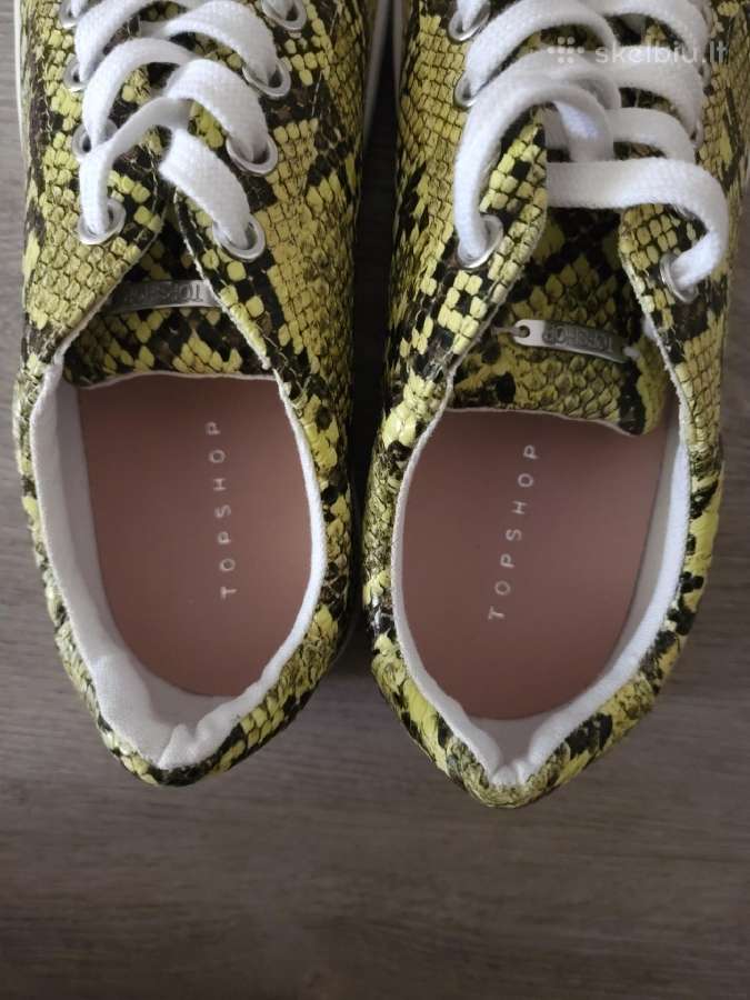 Topshop nauji gyvatės rašto laisvalaikio bateliai - nuotraukos Nr. 4