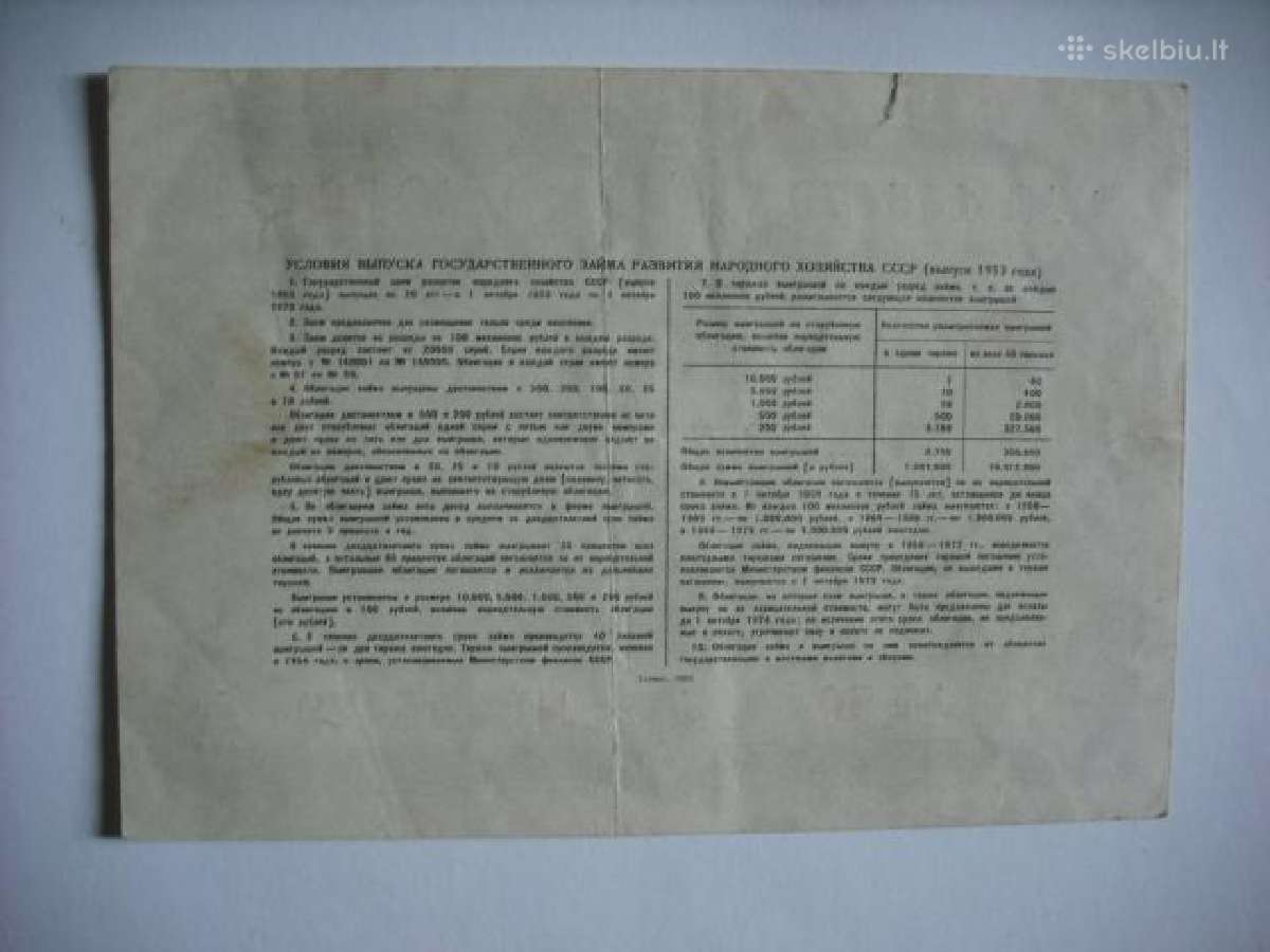 TSRS-obligacijos 1951-1957m. - nuotraukos Nr. 12