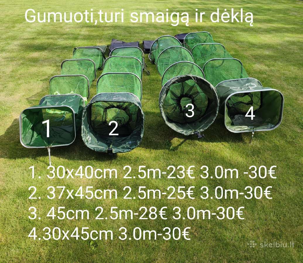 Sietai žuvims laikyti,stačiakampiai ir apvalūs!