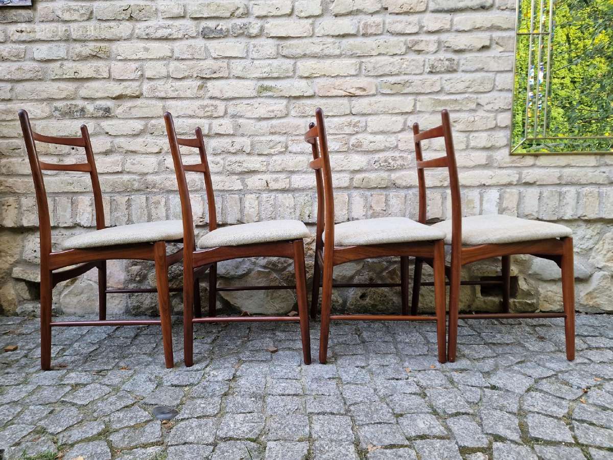 Vintažinės mid century autorinės tikmedžio kėdės - nuotraukos Nr. 3