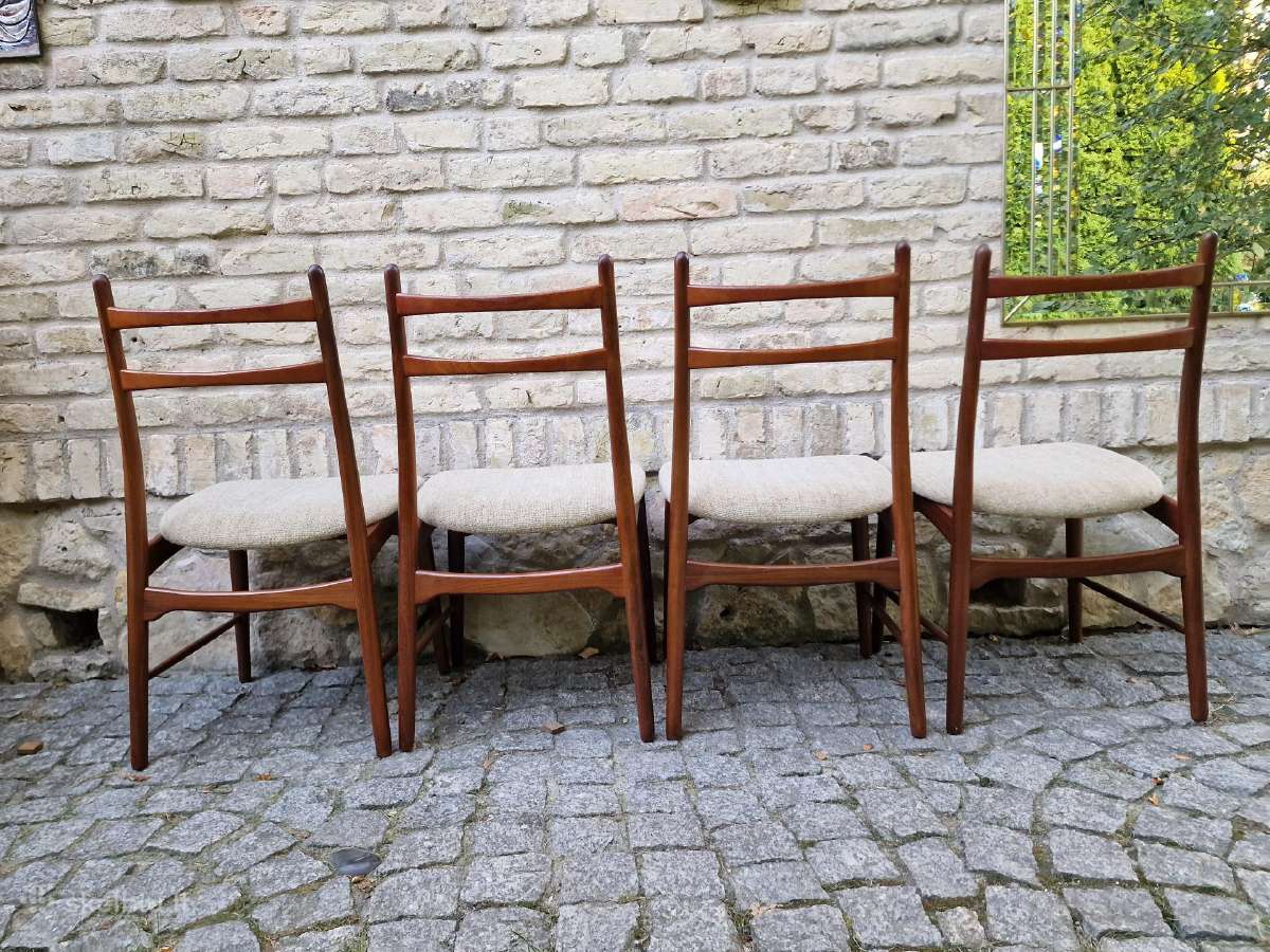 Vintažinės mid century autorinės tikmedžio kėdės - nuotraukos Nr. 4