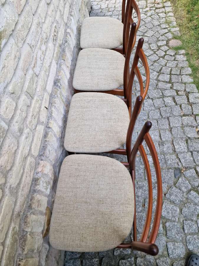 Vintažinės mid century autorinės tikmedžio kėdės - nuotraukos Nr. 5