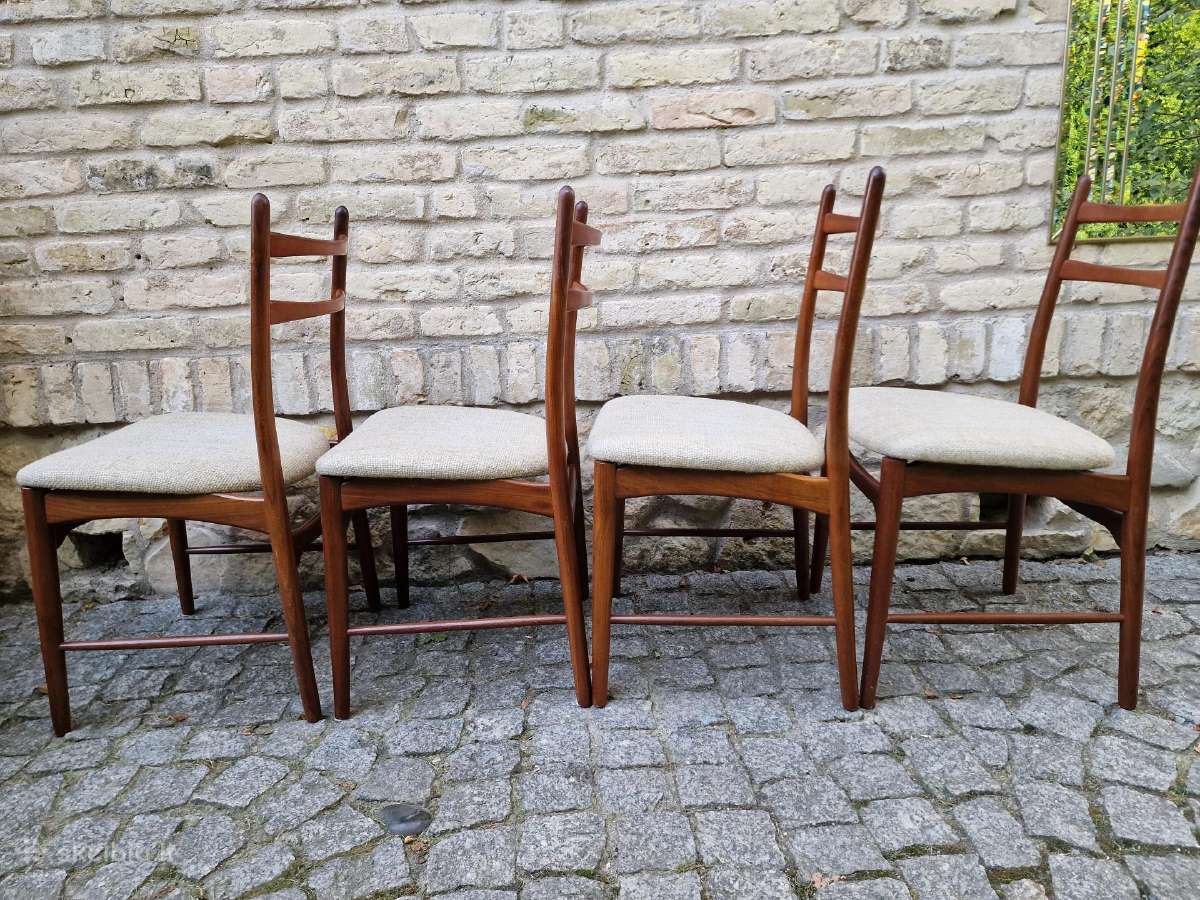 Vintažinės mid century autorinės tikmedžio kėdės - nuotraukos Nr. 6