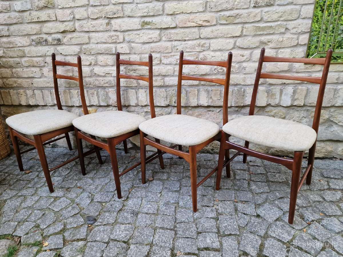 Vintažinės mid century autorinės tikmedžio kėdės - nuotraukos Nr. 10