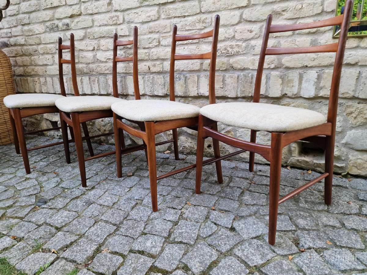 Vintažinės mid century autorinės tikmedžio kėdės - nuotraukos Nr. 11