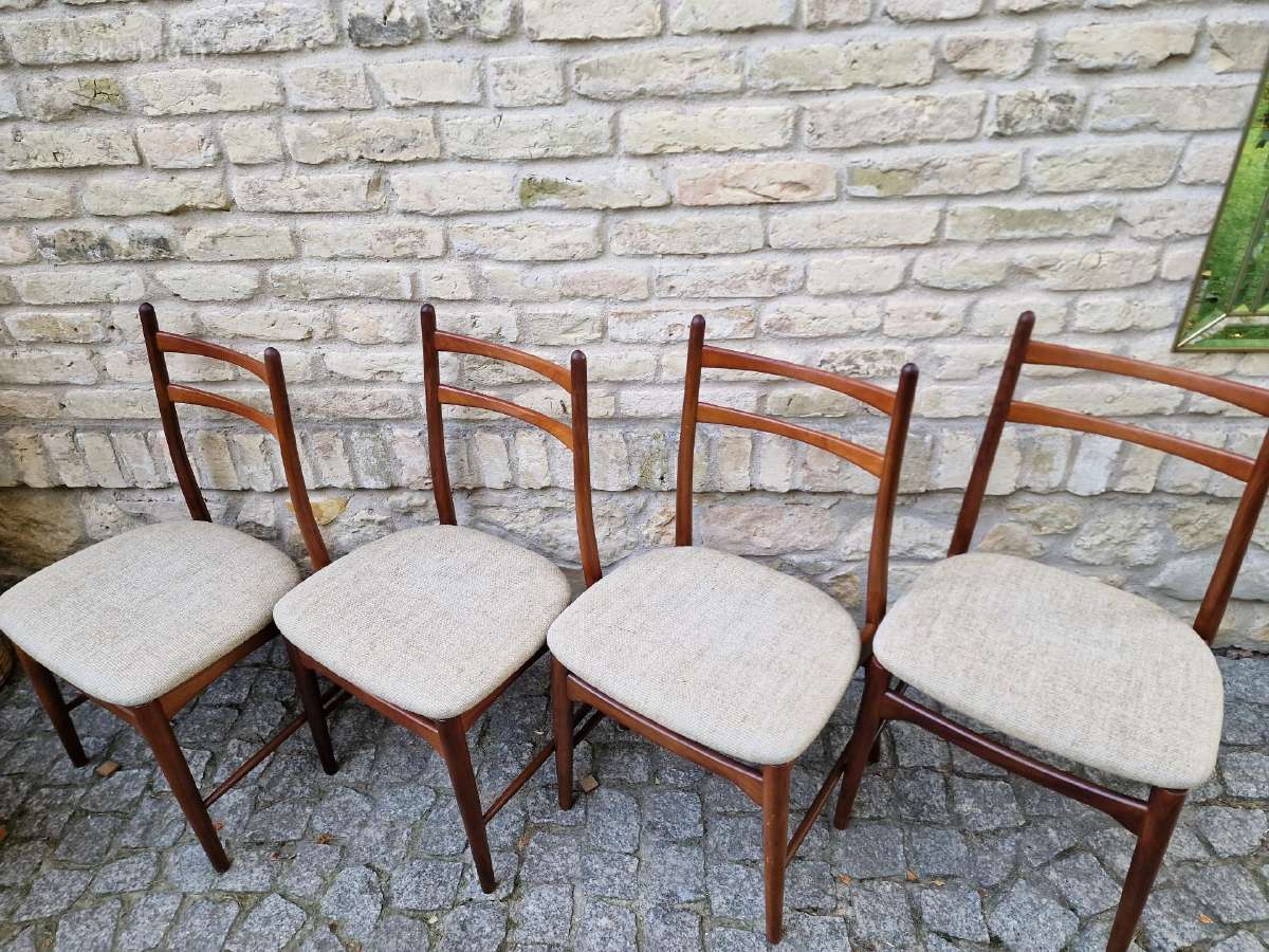 Vintažinės mid century autorinės tikmedžio kėdės - nuotraukos Nr. 12