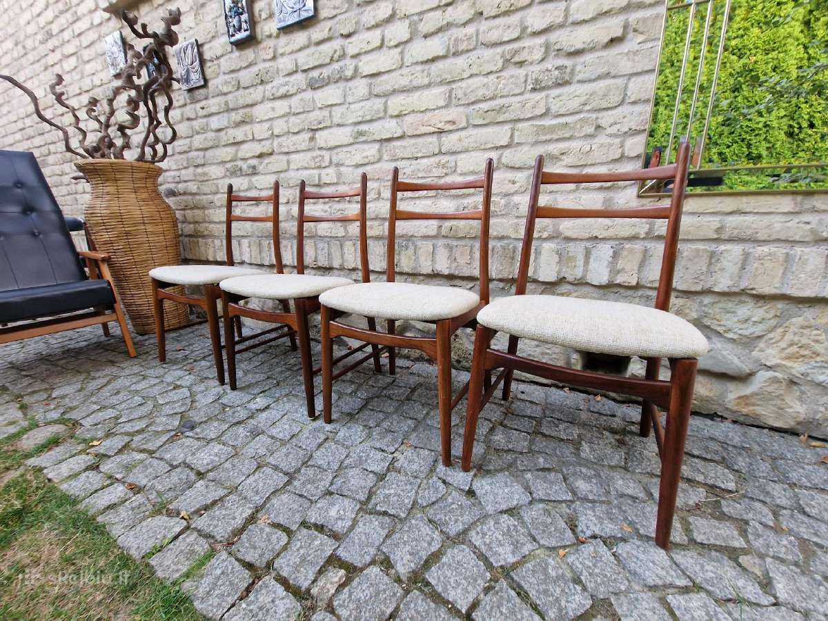 Vintažinės mid century autorinės tikmedžio kėdės - nuotraukos Nr. 16