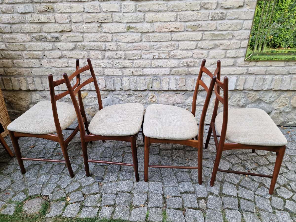 Vintažinės mid century autorinės tikmedžio kėdės - nuotraukos Nr. 19