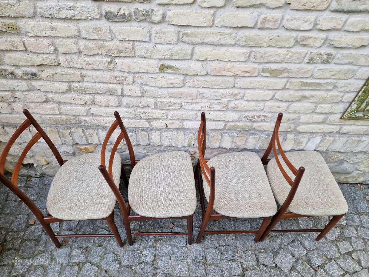Vintažinės mid century autorinės tikmedžio kėdės - nuotraukos Nr. 25