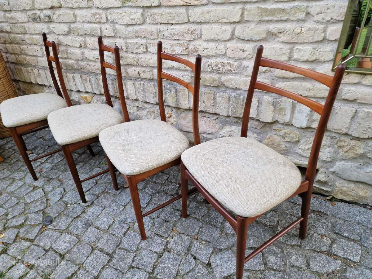 Vintažinės mid century autorinės tikmedžio kėdės - nuotraukos Nr. 30