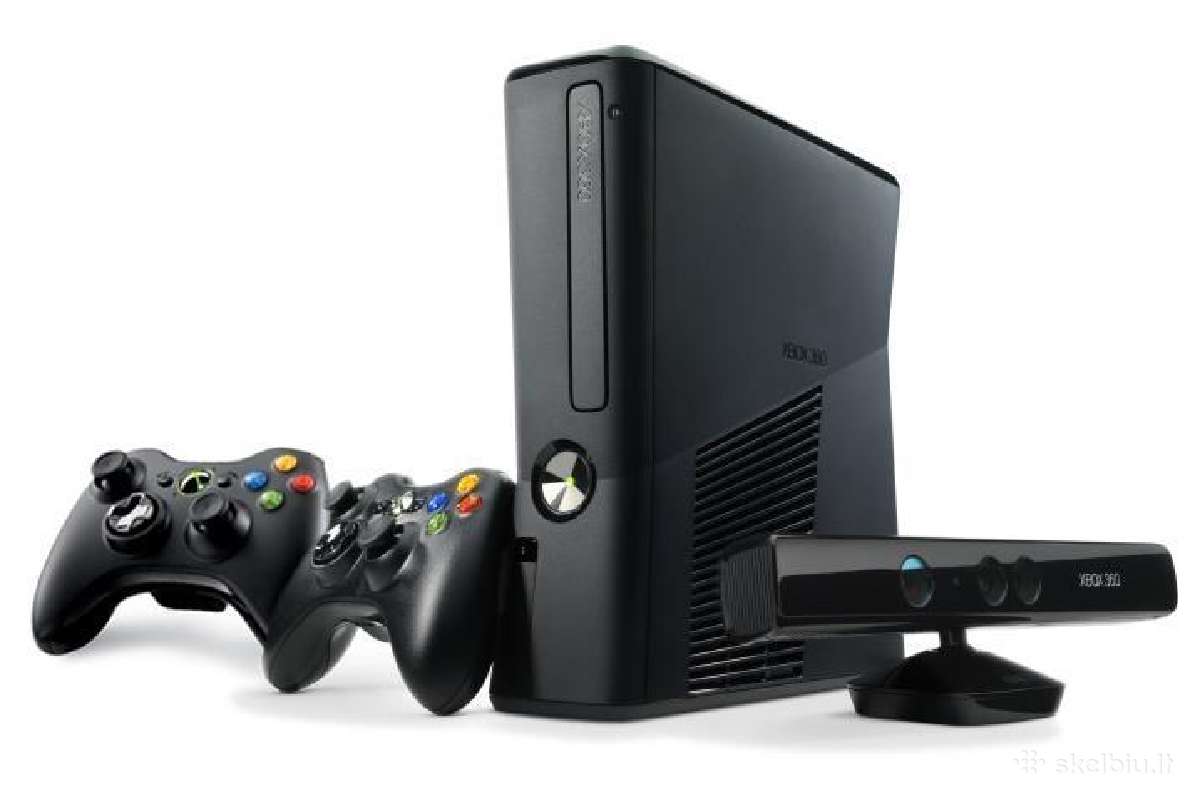 Xbox 360 slim500gb + kinect + 100 žaidimų Akcija!