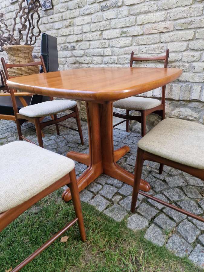 Vintažinis mid century tikmedžio masyvo stalas - nuotraukos Nr. 32