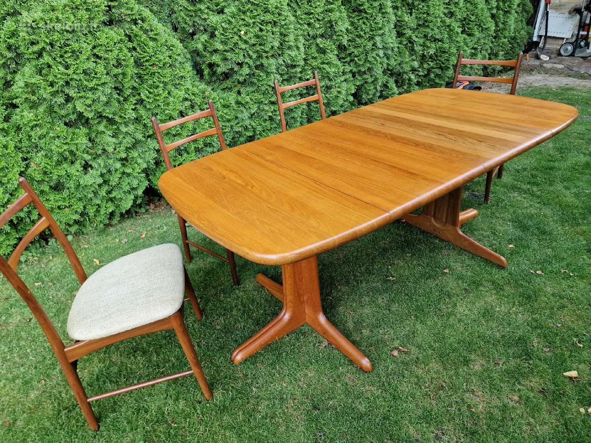 Vintažinis mid century tikmedžio masyvo stalas - nuotraukos Nr. 38