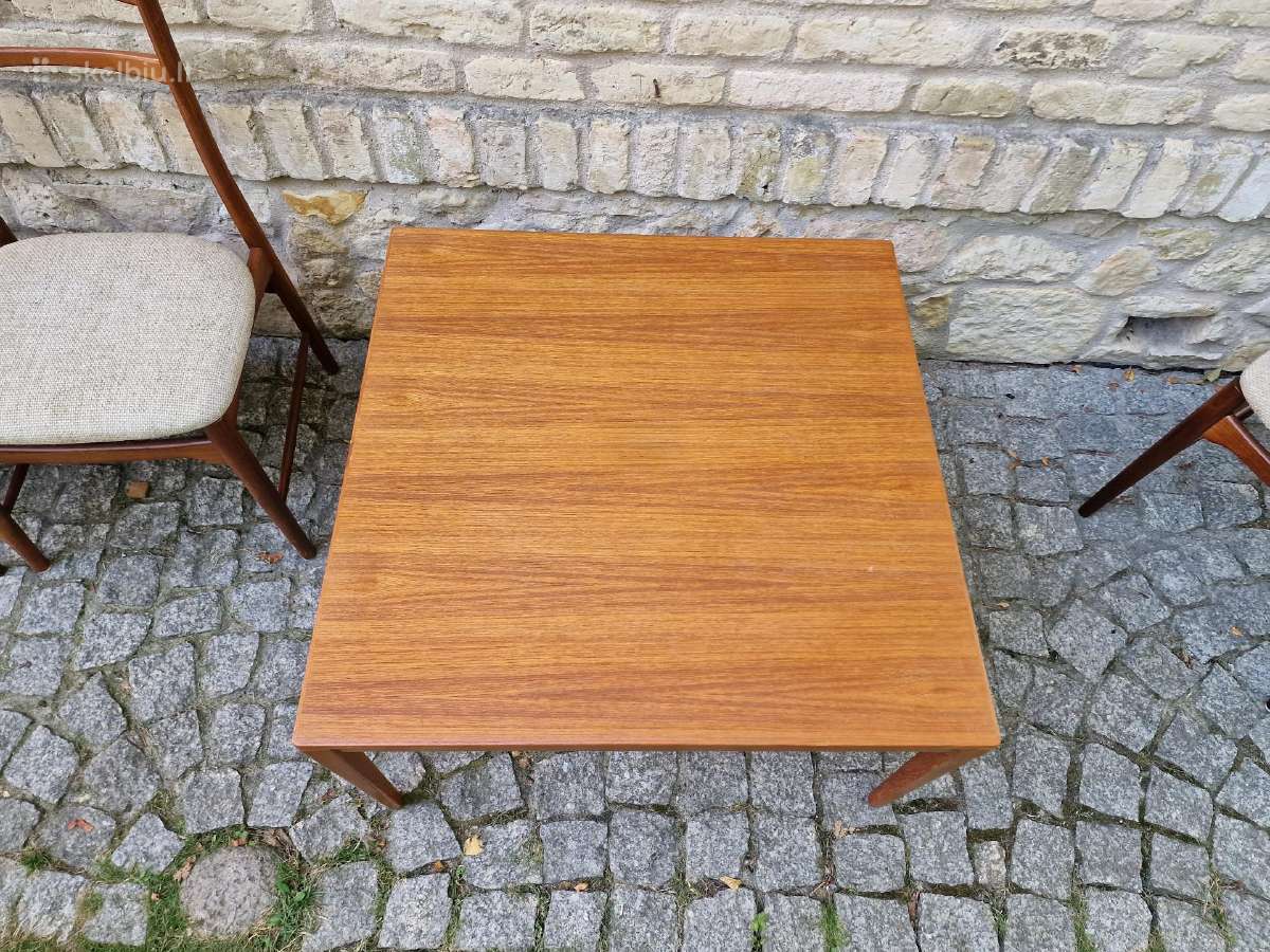 Vintažinis mid century tikmedžio kavos staliukas - nuotraukos Nr. 4