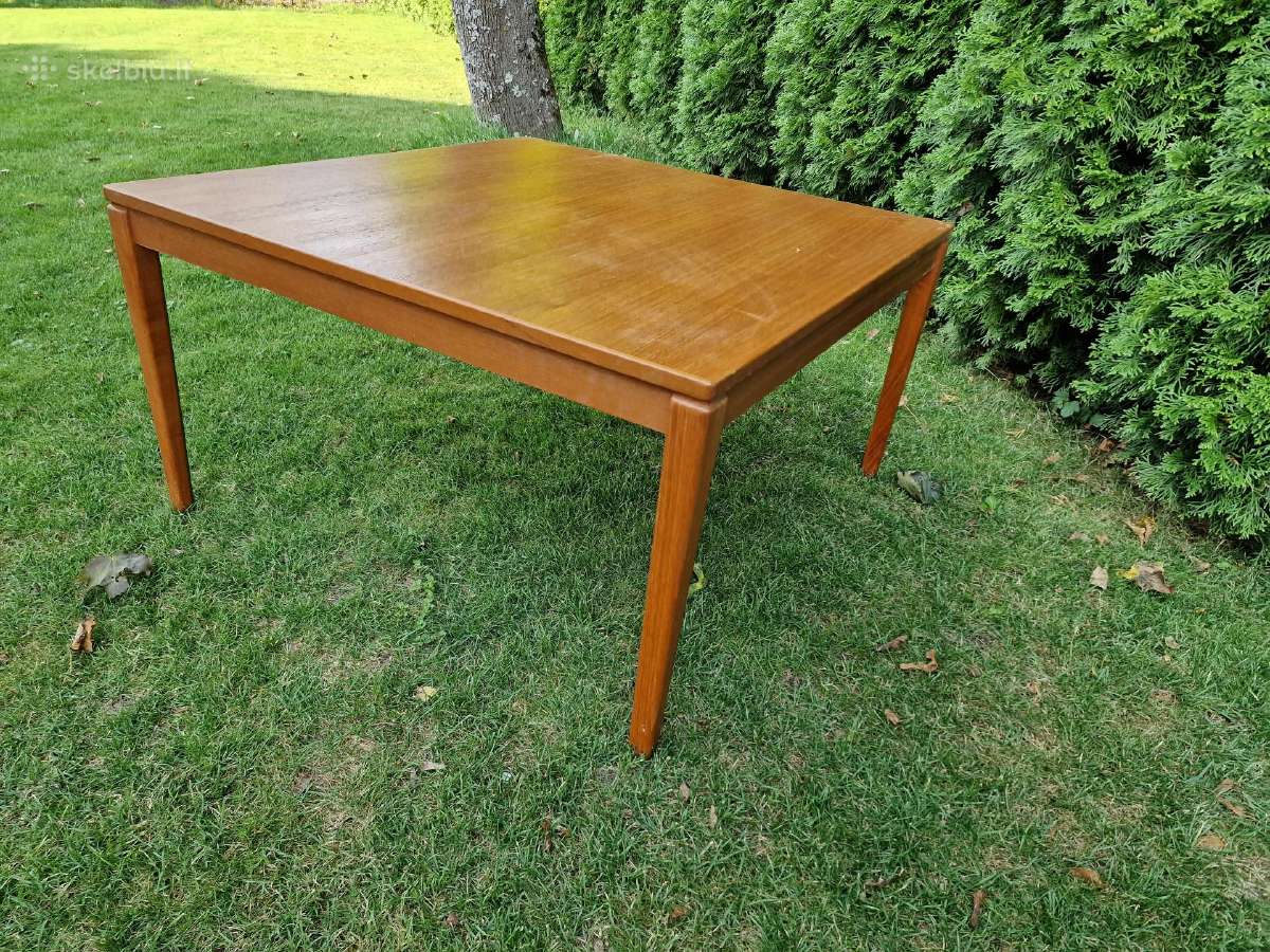 Vintažinis mid century tikmedžio kavos staliukas - nuotraukos Nr. 11