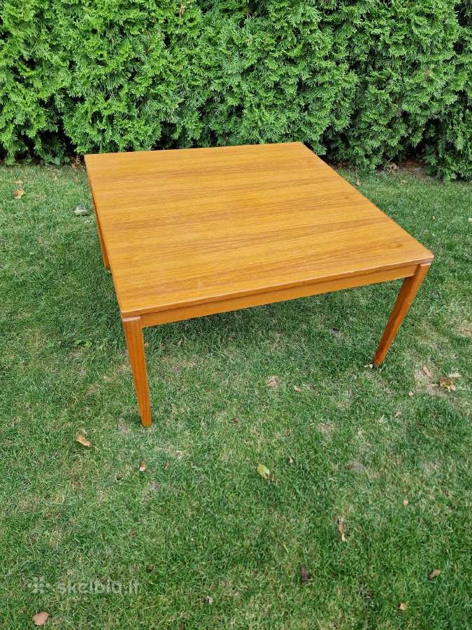 Vintažinis mid century tikmedžio kavos staliukas - nuotraukos Nr. 25