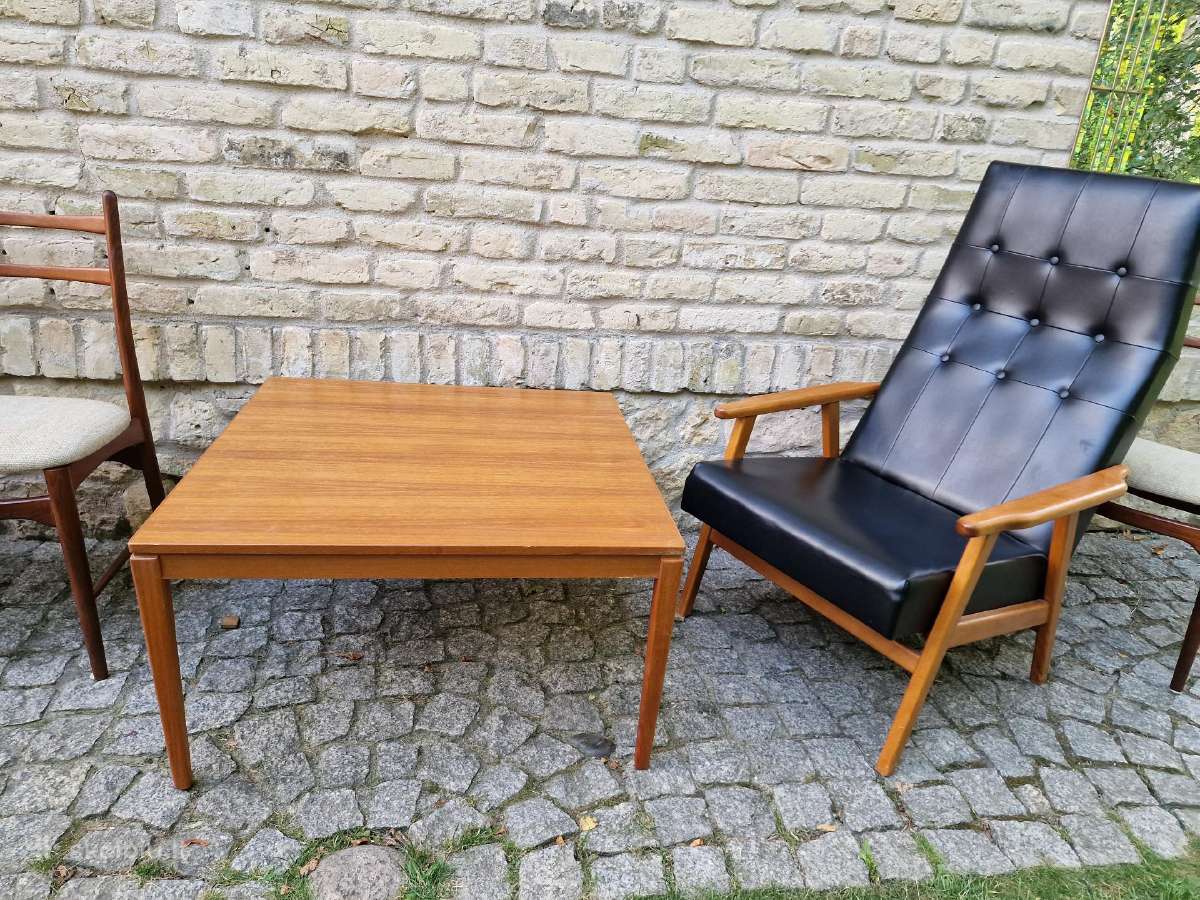 Vintažinis mid century tikmedžio kavos staliukas - nuotraukos Nr. 6