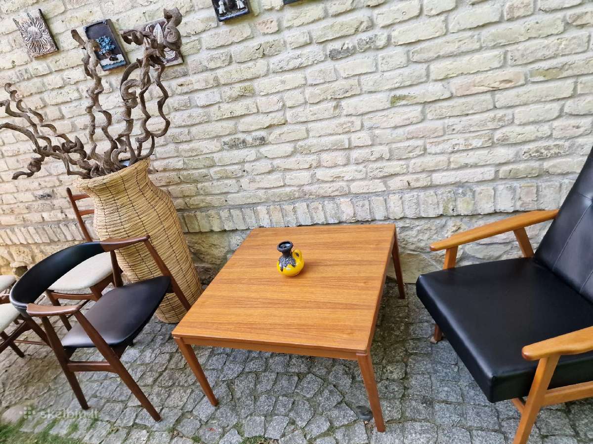 Vintažinis mid century tikmedžio kavos staliukas - nuotraukos Nr. 20