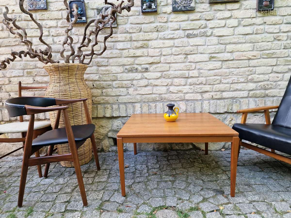 Vintažinis mid century tikmedžio kavos staliukas - nuotraukos Nr. 24