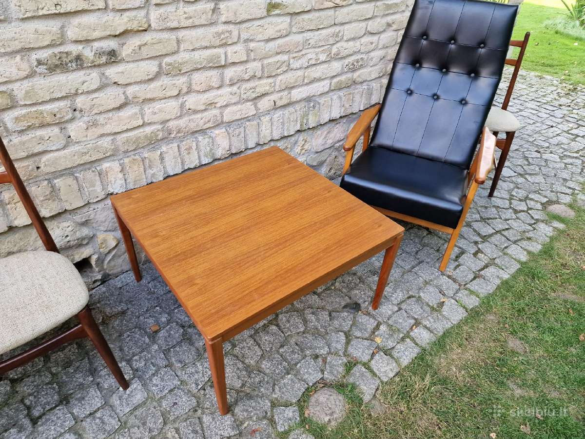 Vintažinis mid century tikmedžio kavos staliukas - nuotraukos Nr. 37
