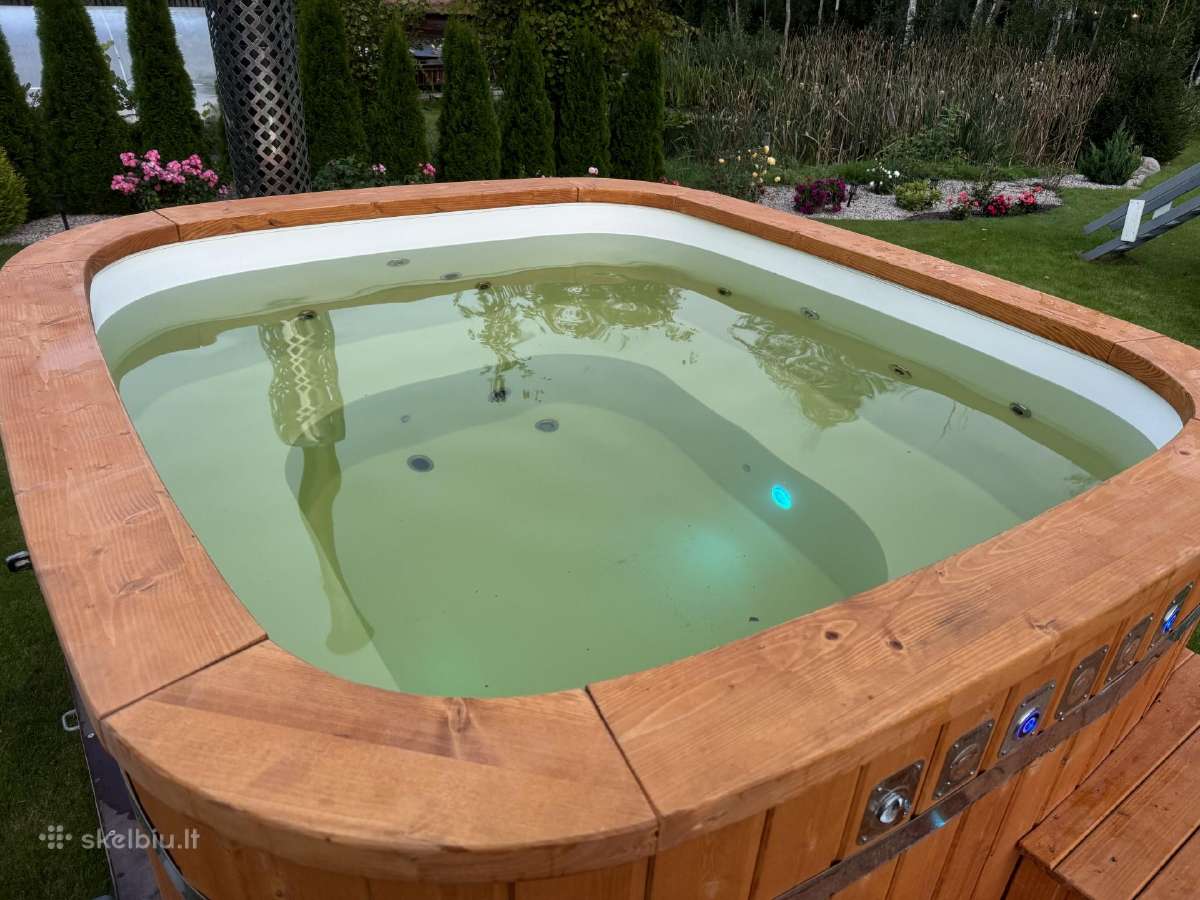 Mobilus kvadratinis kubilas su Jacuzzi ir LED - nuotraukos Nr. 2
