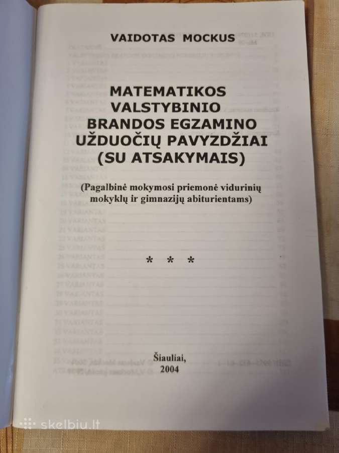 Matematikos valstybinio brandos egzamino užduotys - nuotraukos Nr. 2