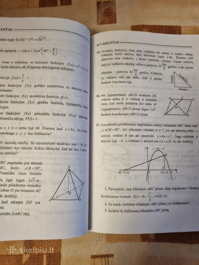 Matematikos valstybinio brandos egzamino užduotys - nuotraukos Nr. 5