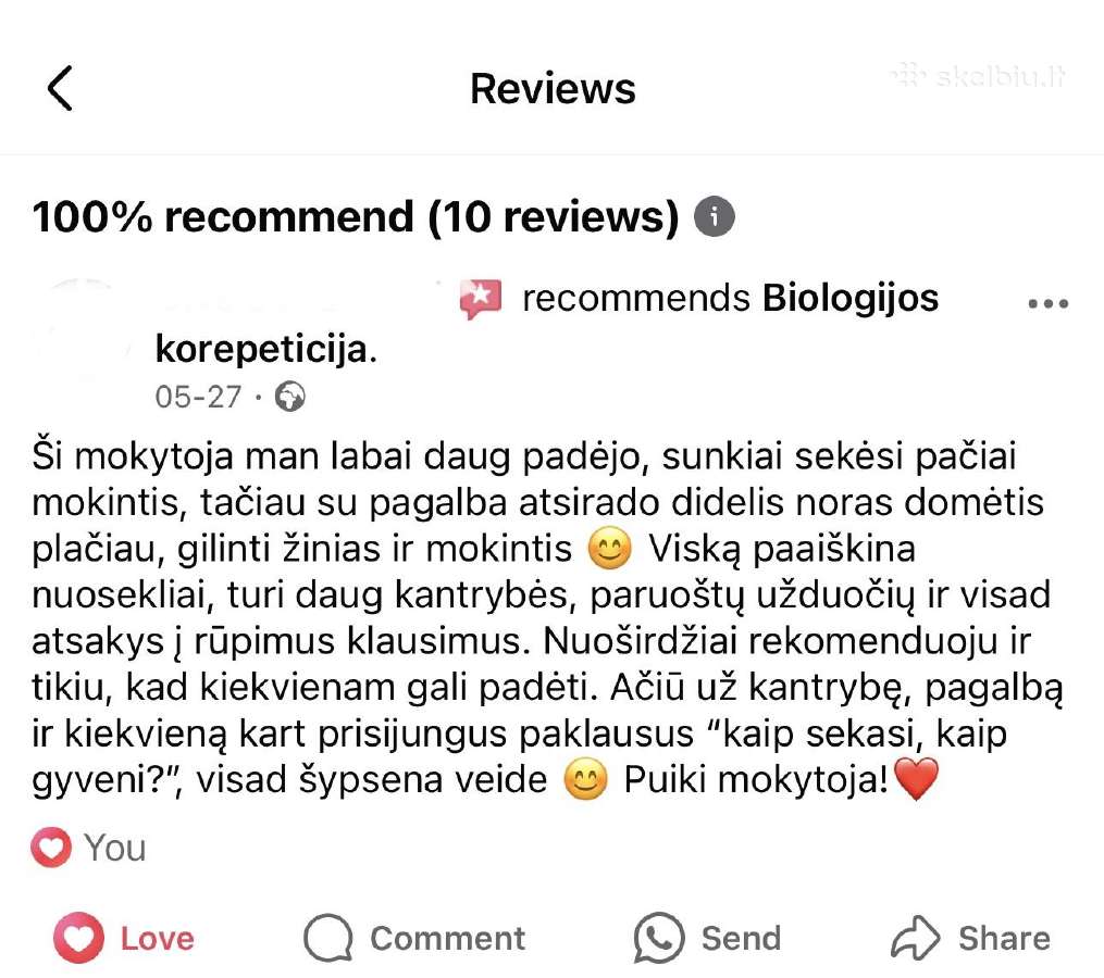 Biologijos korepetitorė Kaunas ir nuotoliniu būdu - nuotraukos Nr. 8