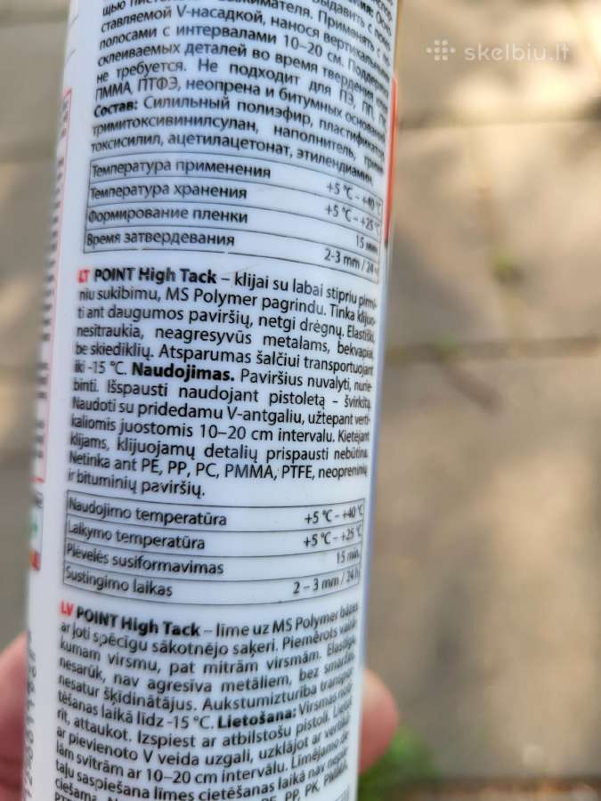 Klijai Point High Tack - nuotraukos Nr. 2