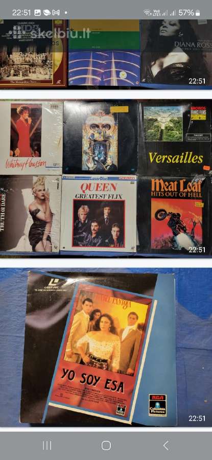 Laser disc, koncertai ir filmai