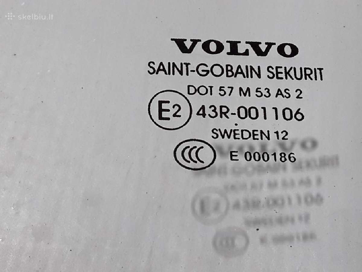 Volvo v70 priekinis ir galinis durų stiklai - nuotraukos Nr. 2