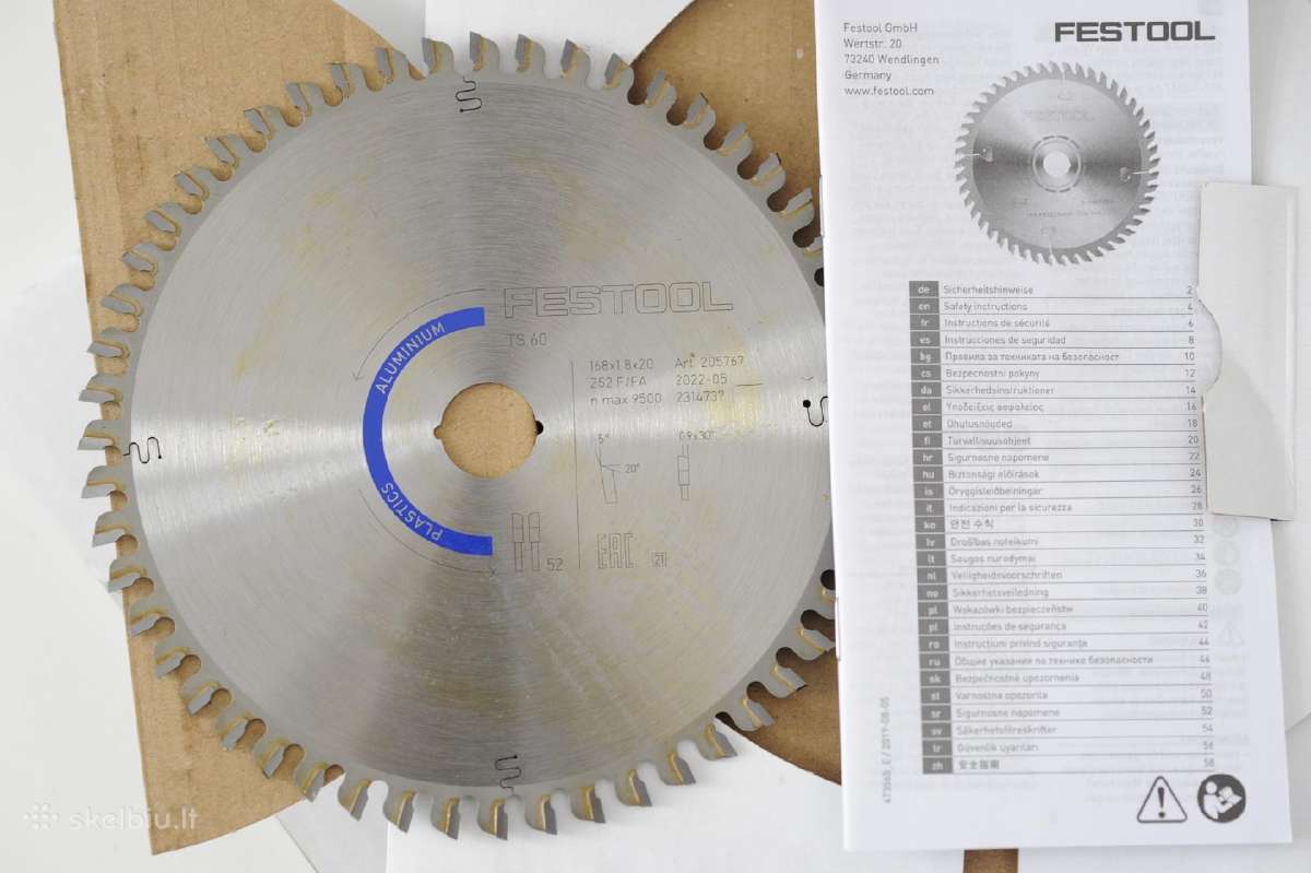 Festool priedai (pjovimo diskai, žarnos, maišai) - nuotraukos Nr. 5