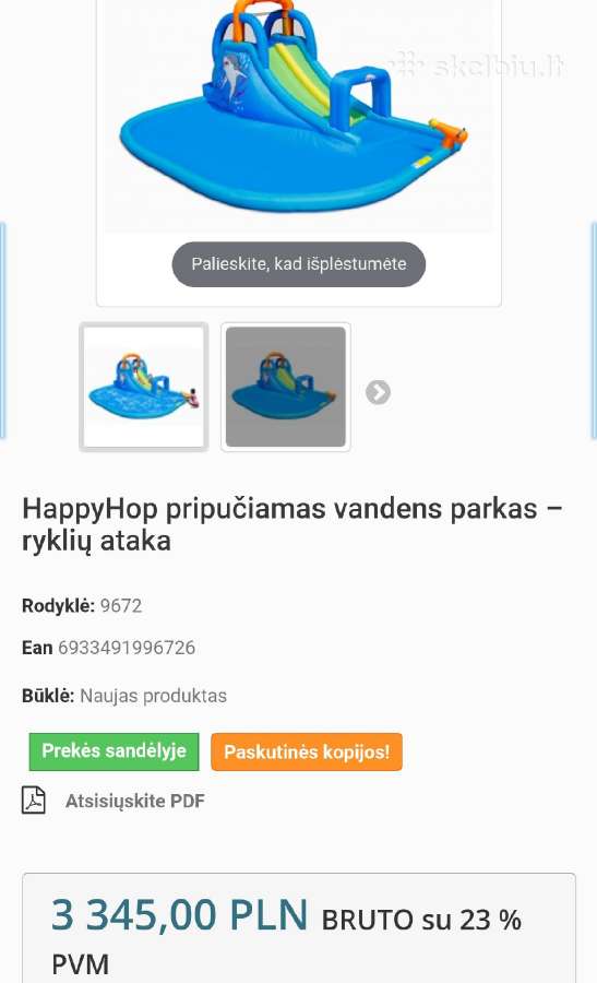 Happy Hop 9672 Pripučiamas Batutas-baseinas - nuotraukos Nr. 3