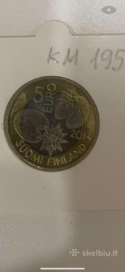 Parduodu 2012-2014m. Suomijos 5€ progines monetas - nuotraukos Nr. 9