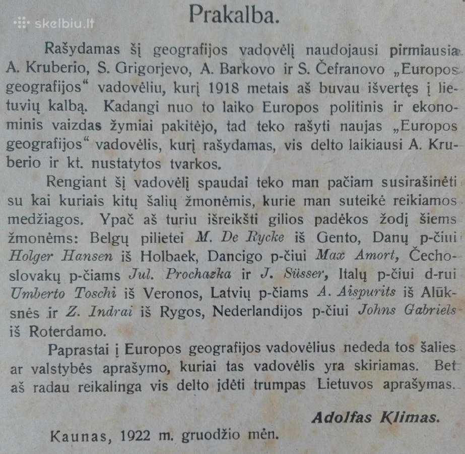 1762. Europos Geografija A. Klimas - nuotraukos Nr. 2