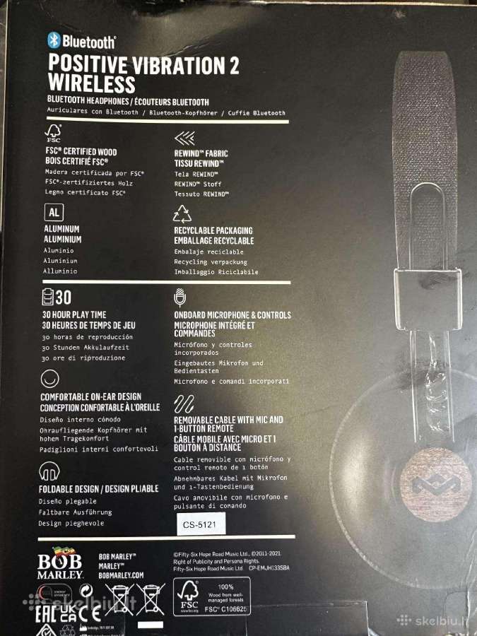 Naujos Marley Belaidės ausinės tik 30eu - nuotraukos Nr. 3