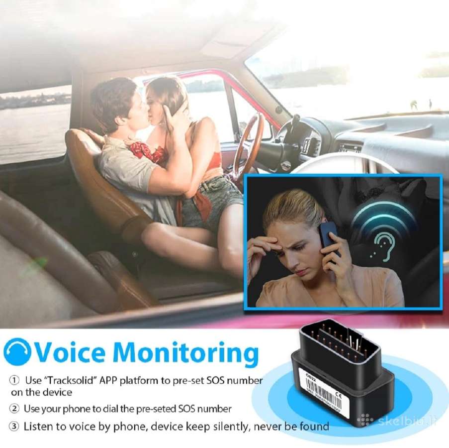 Mažas mikrofonas su GPS funkcija į Obd jungtį - nuotraukos Nr. 3
