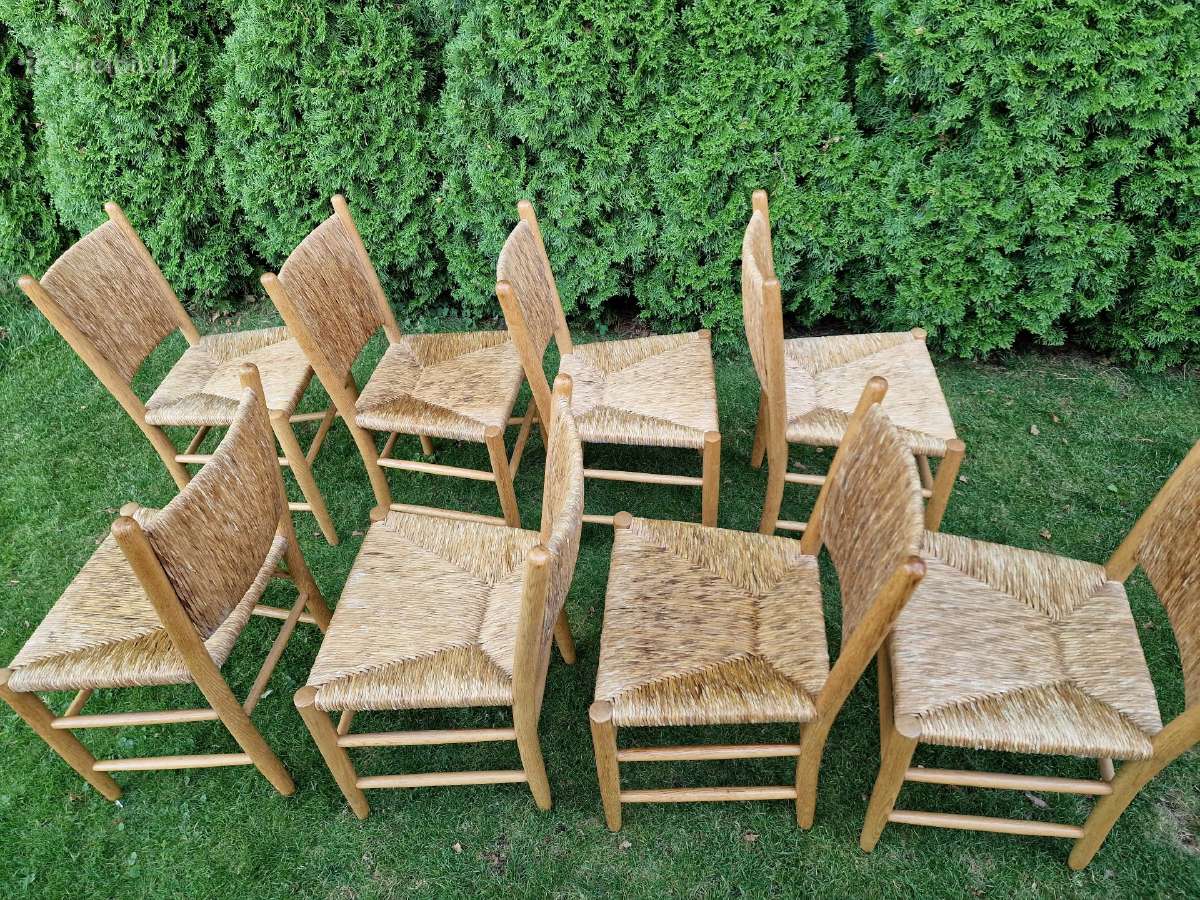 Vintažinės mid century tiko ir pintų meldų kėdės - nuotraukos Nr. 30