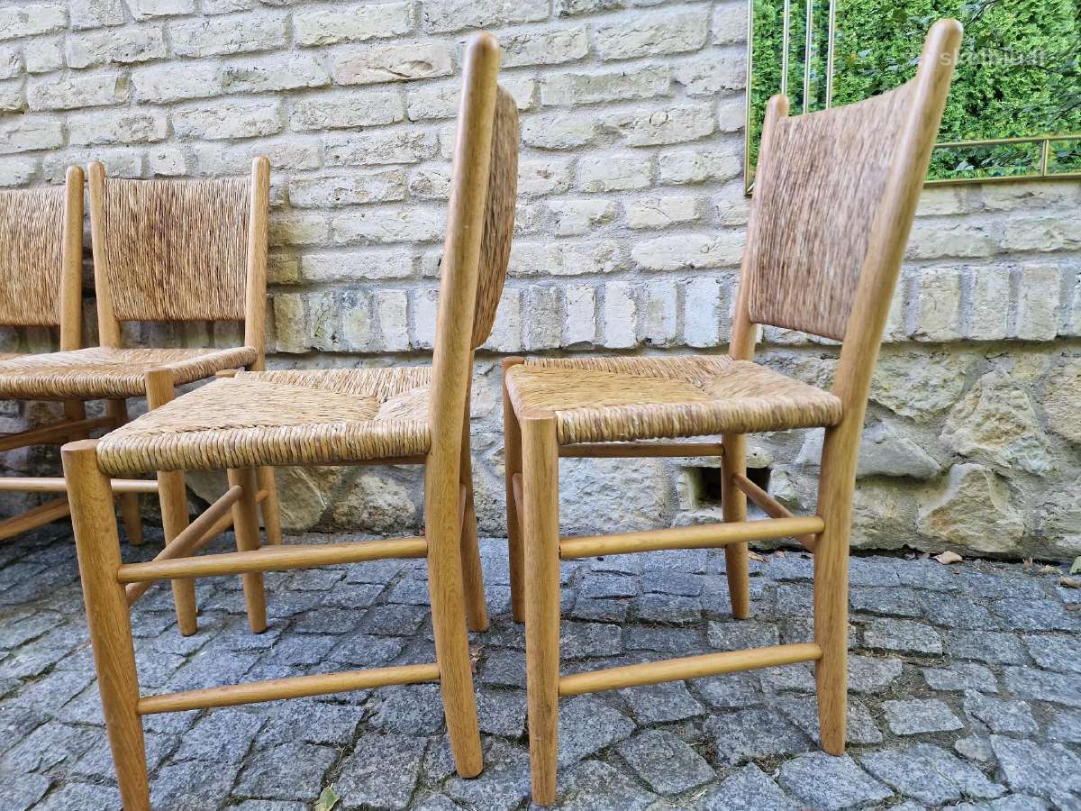 Vintažinės mid century tiko ir pintų meldų kėdės - nuotraukos Nr. 35