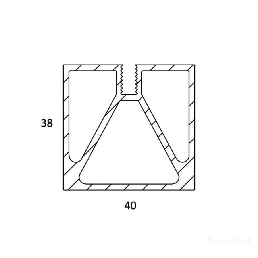 Aliuminio sijos: 23 mm , 38 mm ir 50 mm terasoms - nuotraukos Nr. 6