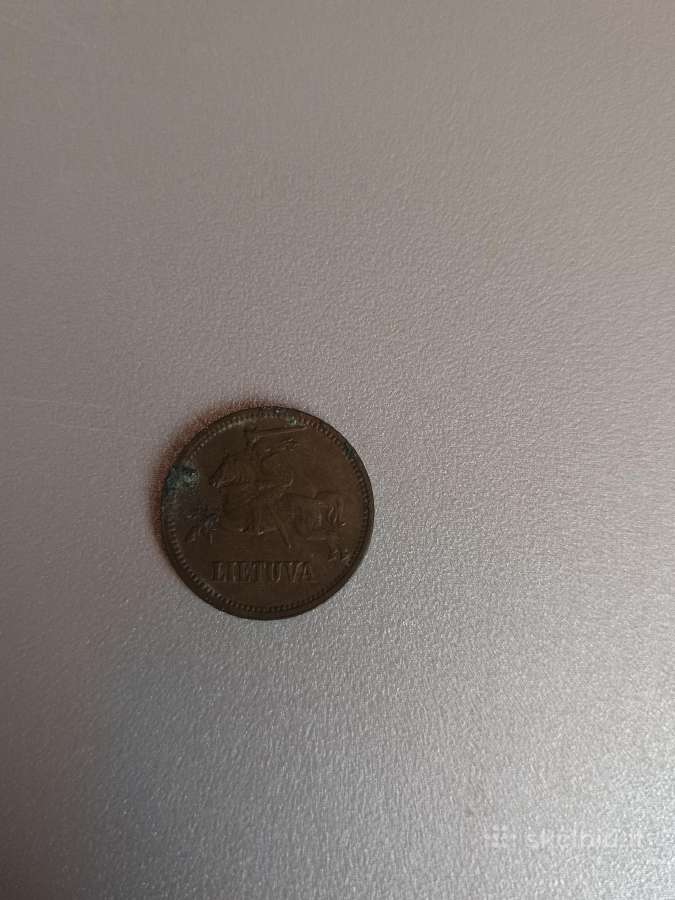 1936m. 5ct Smetonos laikų moneta - nuotraukos Nr. 2