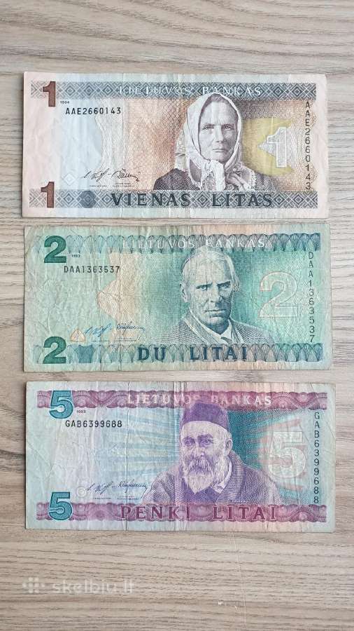 Litų banknotų rinkinukas
