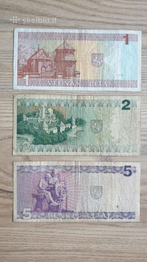 Litų banknotų rinkinukas - nuotraukos Nr. 2